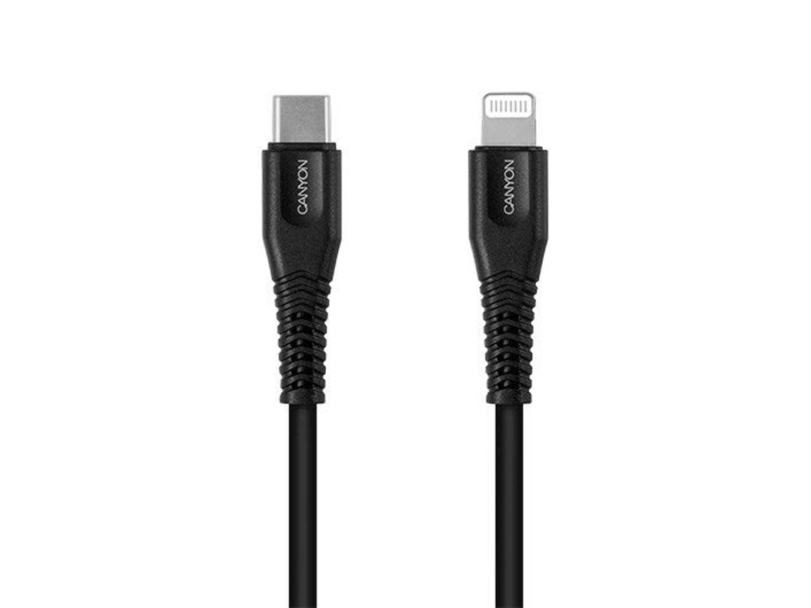 Cable CANYON Lightning a Usbc  1.2M Negro