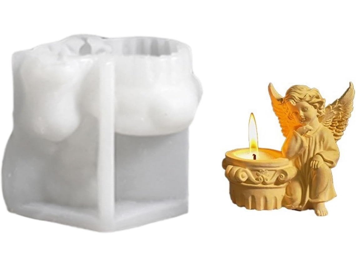 Linda Estatueta Angelical, Acessório de Moda Portátil e Resistente em Silicone para Crianças. SFUSHOS