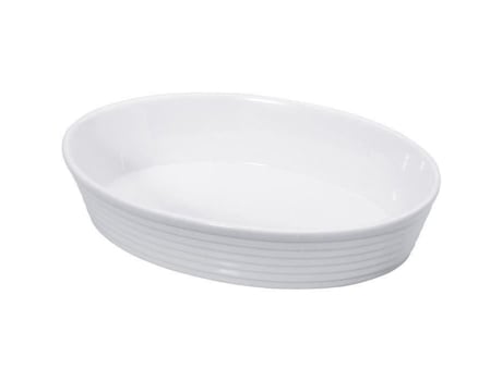 Assadeira Oval Kuchenprofi 30 Cm Porcelana Branco Compatível Com Lava Louças