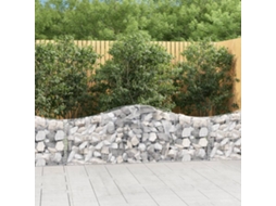 Vidaxl Cestos Gabião Arqueados 20pcs 200x30x60/80 Cm Ferro Galvanizado