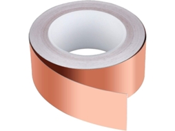 Fita De Lâmina De Cobre Com Dois Lados, 50mm X 0.05mm X 20m, Amarela, Condutiva, Esmagamento, Dissipação De Calor, -10°c A 120°c