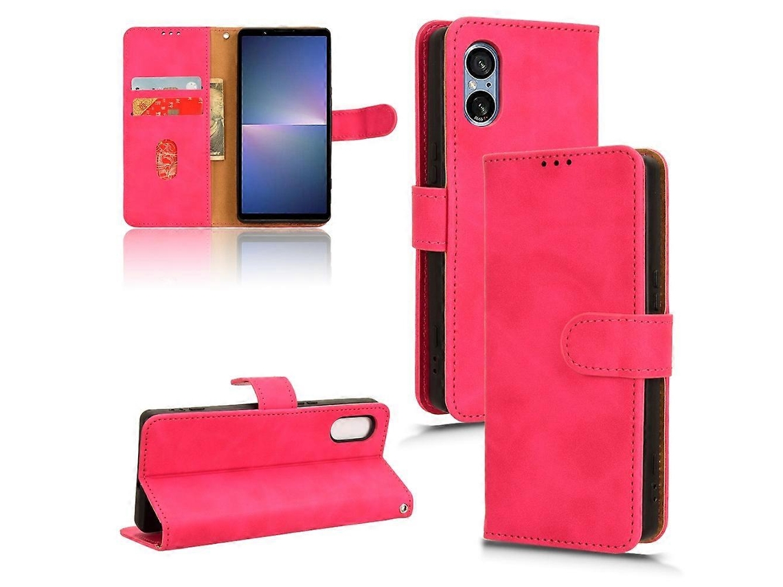 Capa De Celular De Couro Com Flip Magnético Skin Feel
