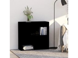 Vidaxl Estante 80x30x76,5 Cm Derivados De Madeira Preto