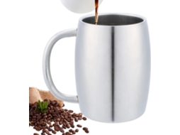 Copo Térmico De Aço Inoxidável Com Tampa E Alça - Caneca De Café Grande
