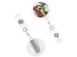 Porta Crachá Retrátil, Porta Crachás Retráteis Reforçados Cães E Patos, Chaveiros Com Clipe Reforçado, Porta