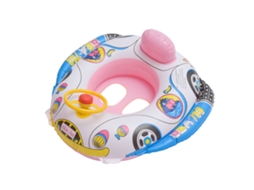Boia Infantil Em Formato Carro Com Volante Divertido, Assento De Malha Para Bebês, Pvc Inflável Para Piscina E Praia