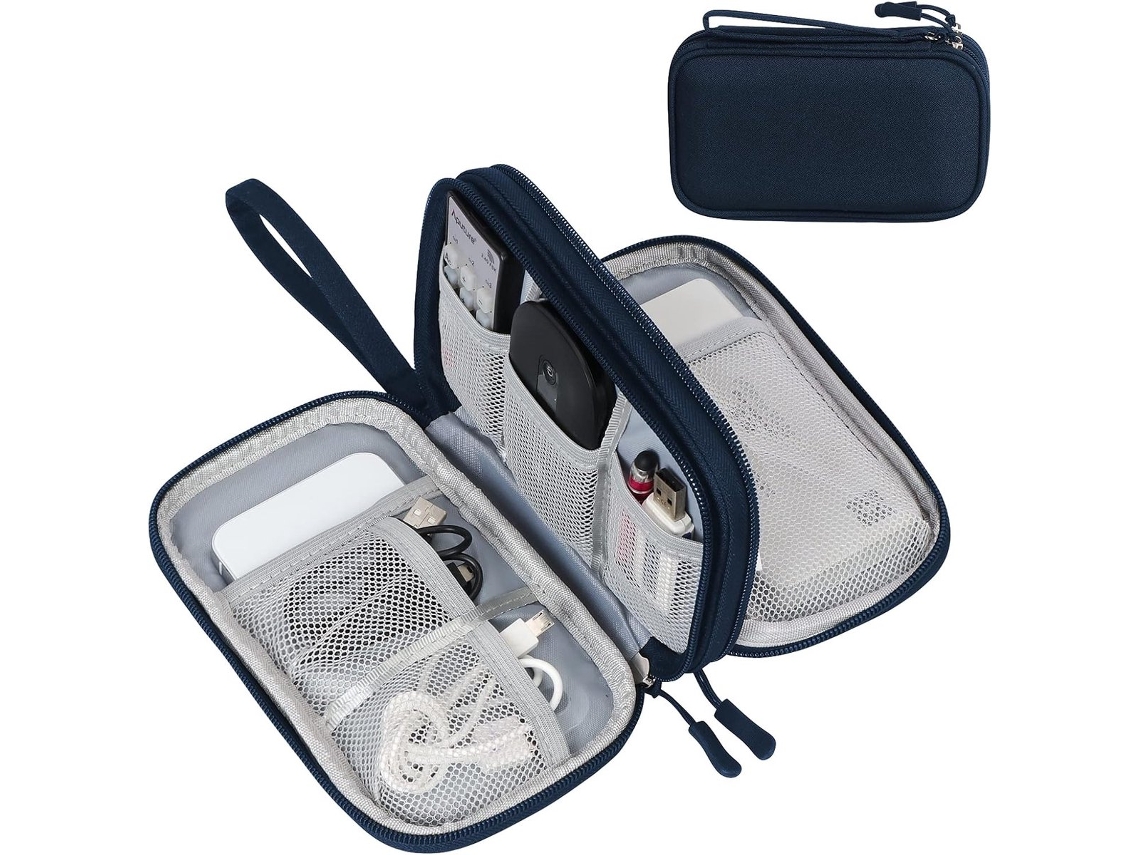 Bolsa Organizadora de Cabos AQUAFORGE, resistente, para carregador, USB, disco rígido