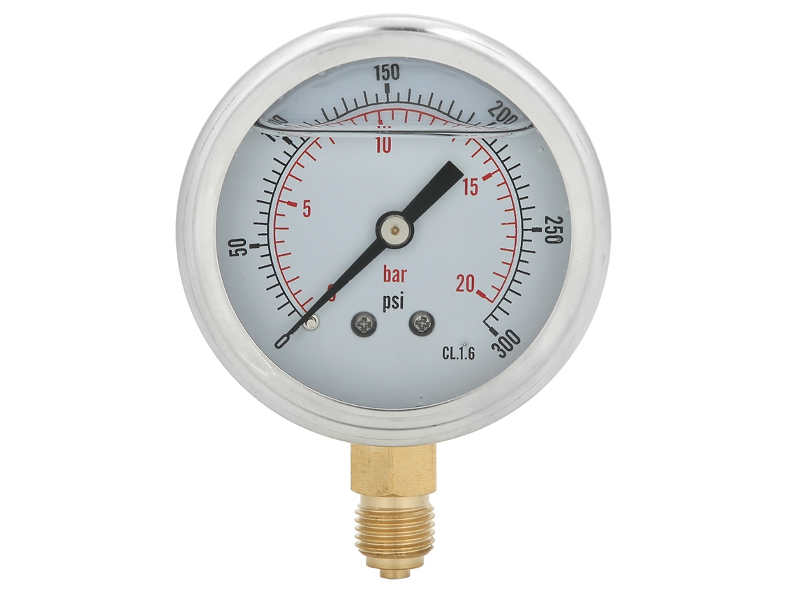 Manômetro De Pressão Radial Enchido Com Óleo 1/4bsp 20bar Para Máquinas