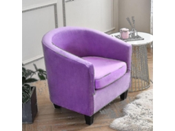 Capa Para Cadeira De Sala De Estar Armchair Sofa Slipcover De Poliéster Com Estampa Lisa Púrpura Claro