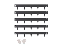 Conjunto De Bordaduras Metálicas Para Jardim Em Aço Galvanizado 990x156x1,5mm Tekmaquinas
