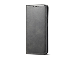 Capa Para Xiaomi Redmi Note 12 Turbo/poco F5 Bezerro Textura Magnética Caixa De Couro Flip Horizontal Com Titular E Cartão Slots Carteira Preto