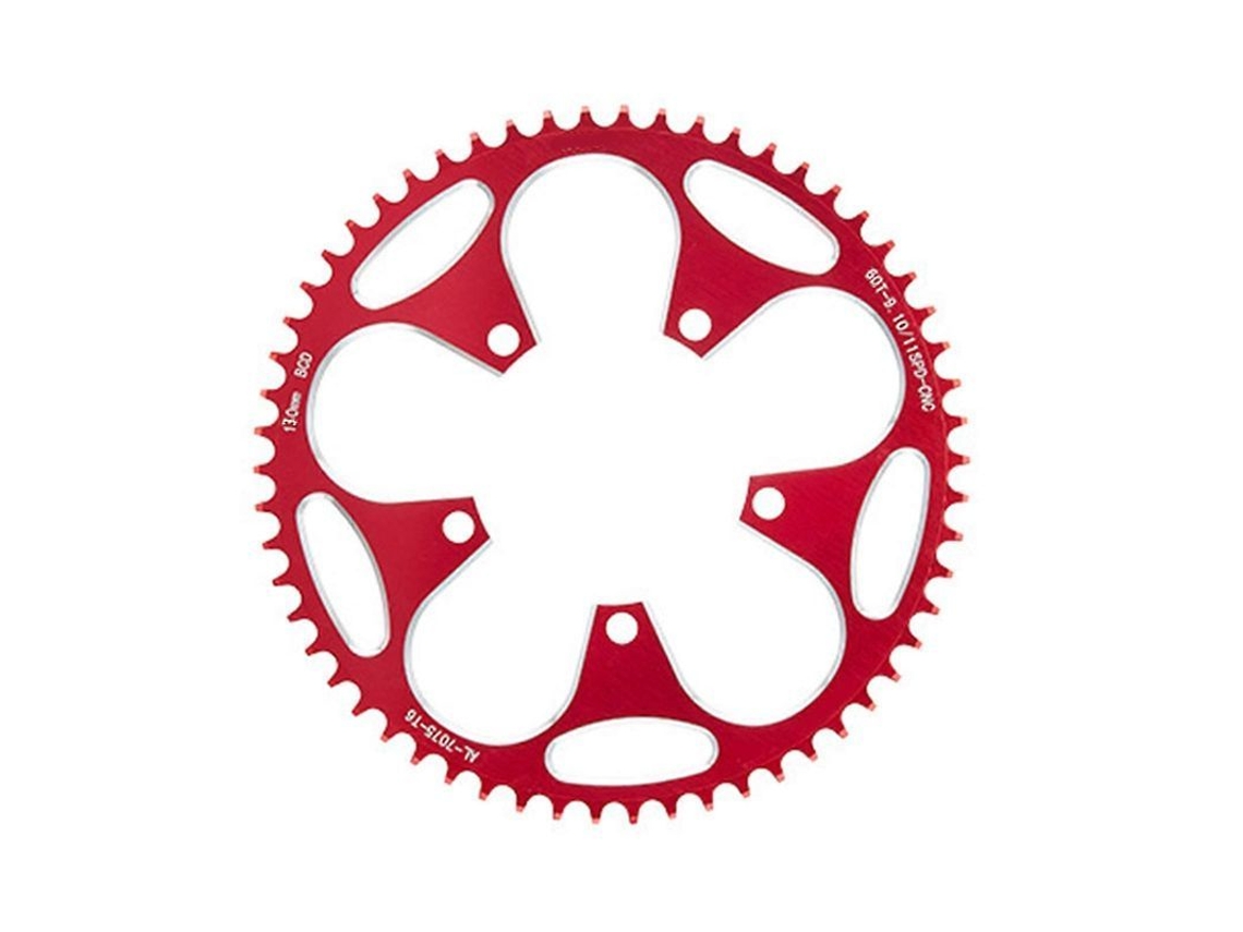 Plato de Câmbio YURU para Bicicleta de Montanha, 5 Parafusos, 110bcd/130bcd, Vermelho, 60t