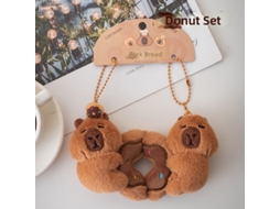 Série Padaria Capivara Pingente de Pelúcia para Mochila, Brinquedo Fofo CHABERLU (par de Pães)