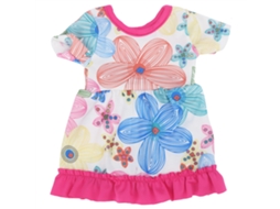 Avinox-roupas Para Boneca 18 Polegadas Vestido Saia Padrão Floral Colorido Acessório Elegante