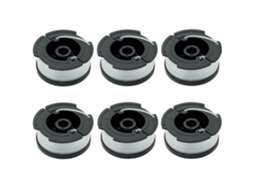 Kit com 6 Carretéis de Fio para Aparador de Grama AQUAFORGE, compatível com Black+decker A6481 A6485