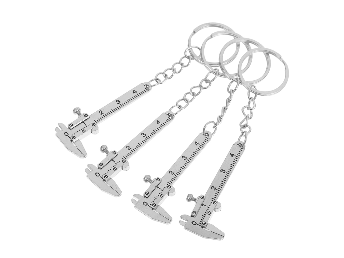 Conjunto De Paquímetro Mini Vanzack, Aço Inoxidável, Prateado, 4