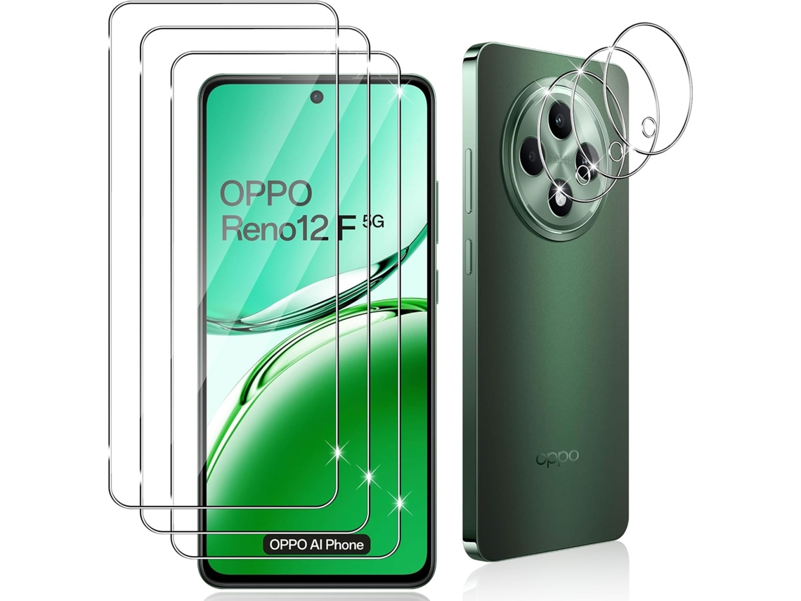 Capa Protetor Câmera Traseira Fs Instalação Para Oppo Oppo Reno 12f Hongwe. Vidro Temperado Anti-riscos