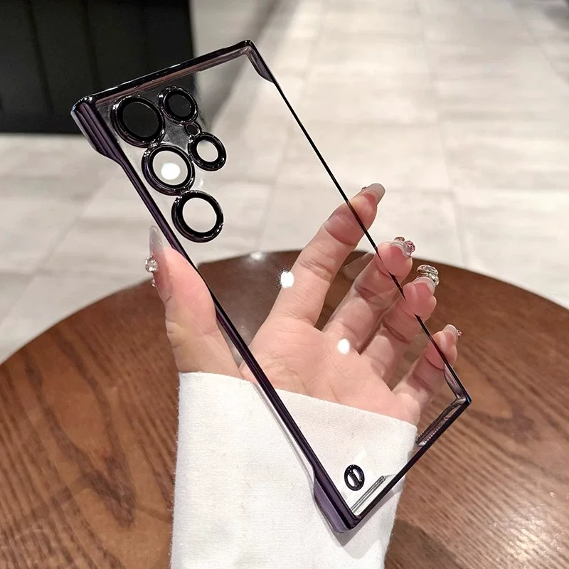 Capa Protetora De Lente Sem Moldura (roxo Escuro Para Galaxy S25 Edge), Ultrafina E Transparente.