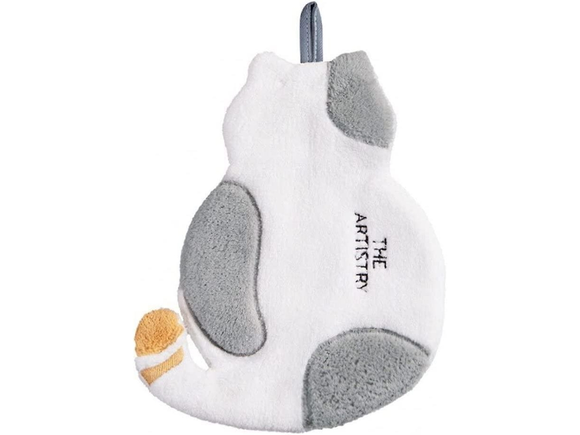 Rebe toalla de Mano Absorbente Colgante Suave Gatito Decorativo Secado Rápido para Cocina Y Baño