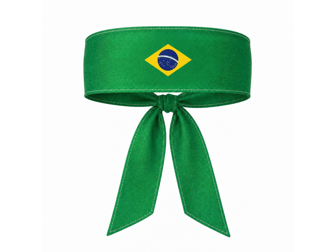 Faixas Amarráveis com Estampa Bandeiras, Acessório Torcedor Kit 3 Unidades