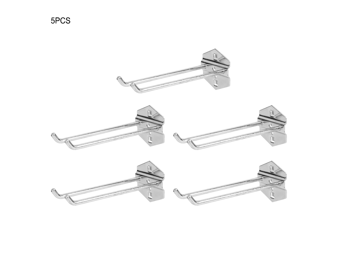 Conjunto de 5 suportes perfurados para ferramentas, tipo quadro-negro, para garagem, gancho de parede, suporte para armazenamento de ferramentas (150x6mm)