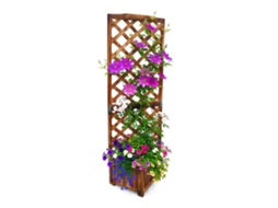 Jardineira De Madeira 180 Cm Com Treliça Cores Variadas