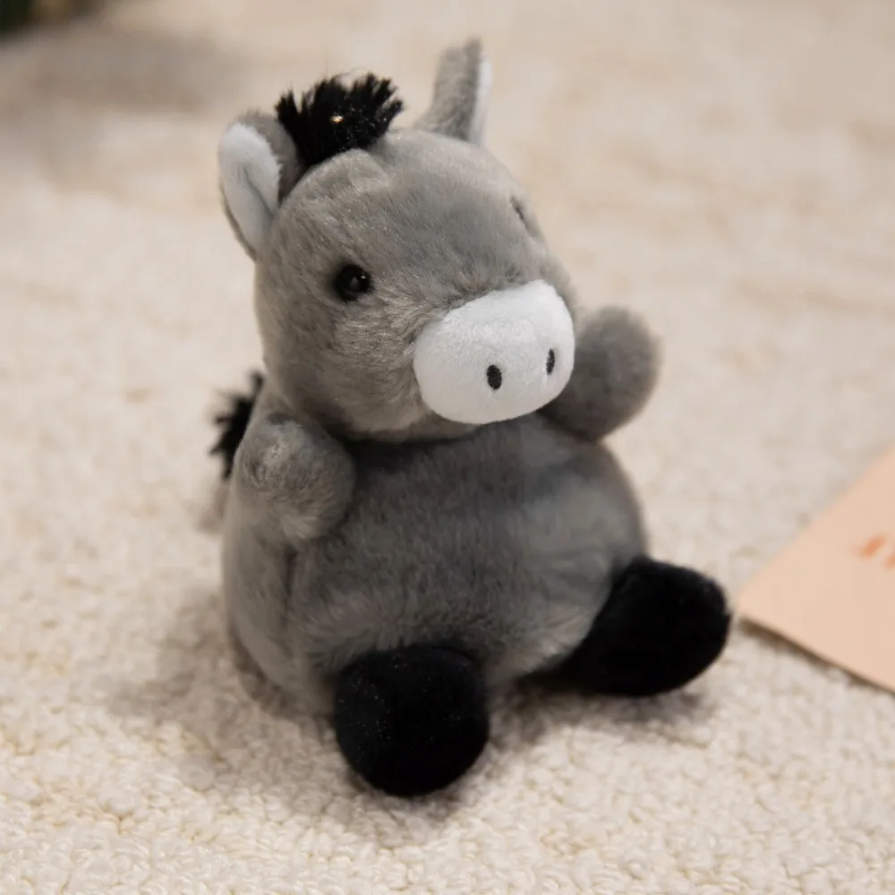 Mini Chaveiro de Pelúcia da Série Bichinhos Fofos, 13 Cm MDUG (burro)