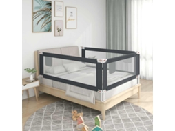 Barra Seguranã§a P/ Cama Infantil Tecido 140x25 Cm Cinza Escuro DKD HOME DECOR