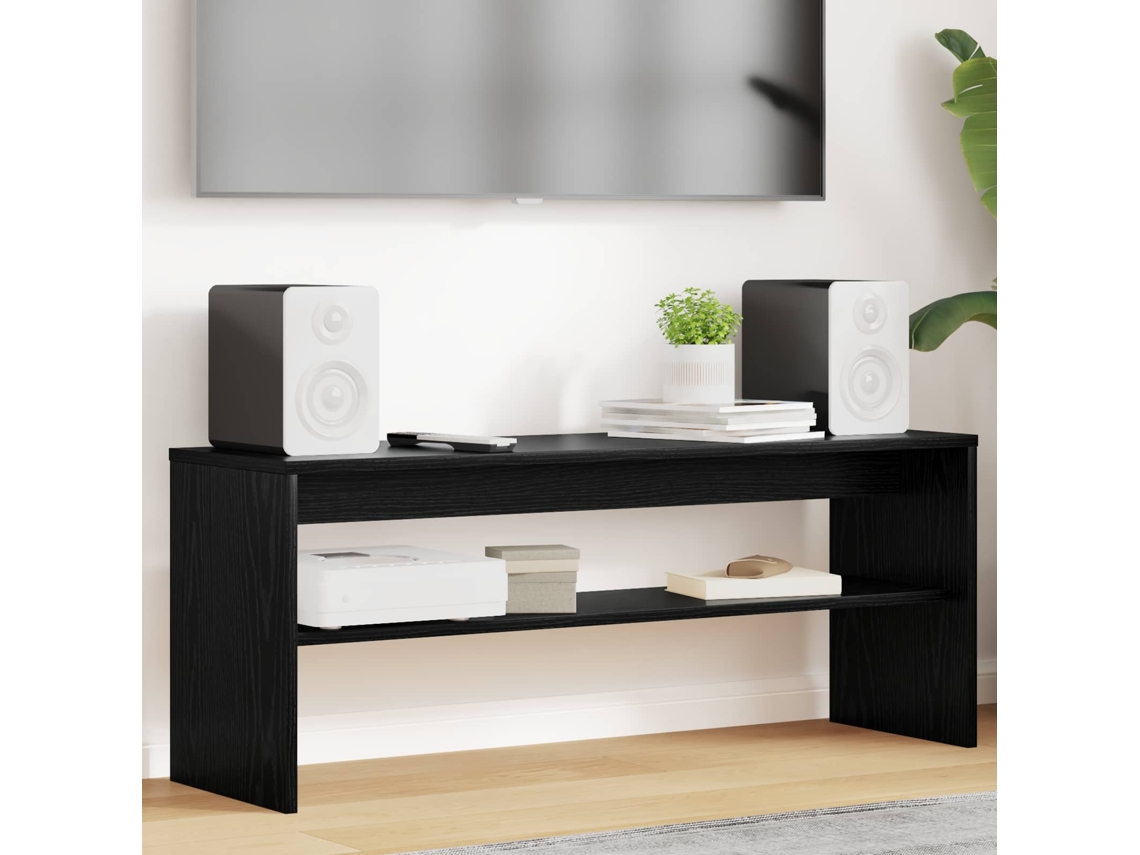 Vidaxl Gabinete para Tv Carvalho Preto 100 X 30 X 40 Cm