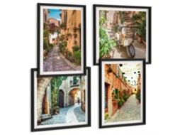 Composição De Quadros Motivos Relaxantes Com Livro Espelharte (4 Peças)