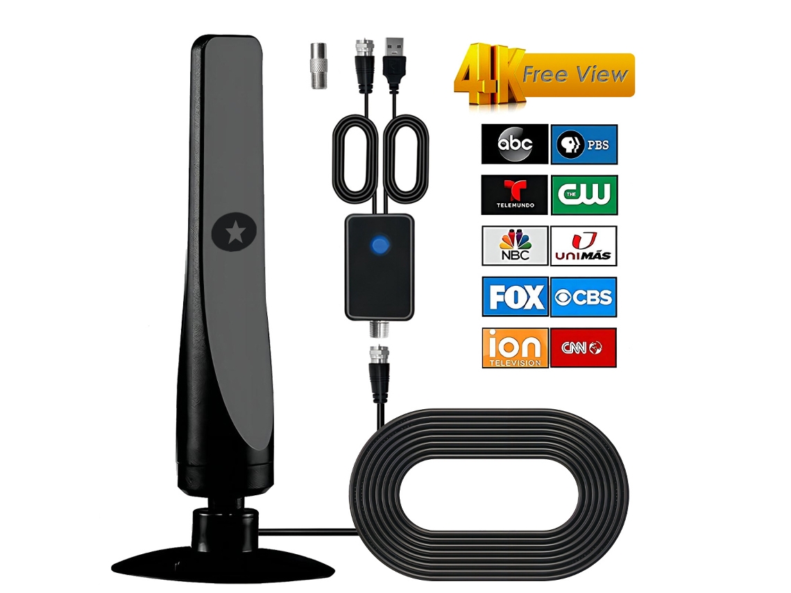 Antena Vertical Com Ventosa Para Tv Digital Hdtv Dvb, T2 Com Sinal Terrestre