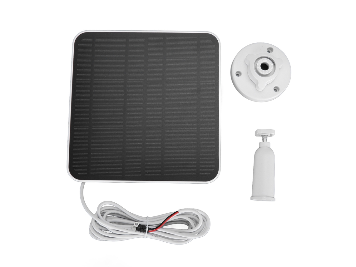 Carregador Solar 12w Para Campainha E Câmera Ip66 Ajustável