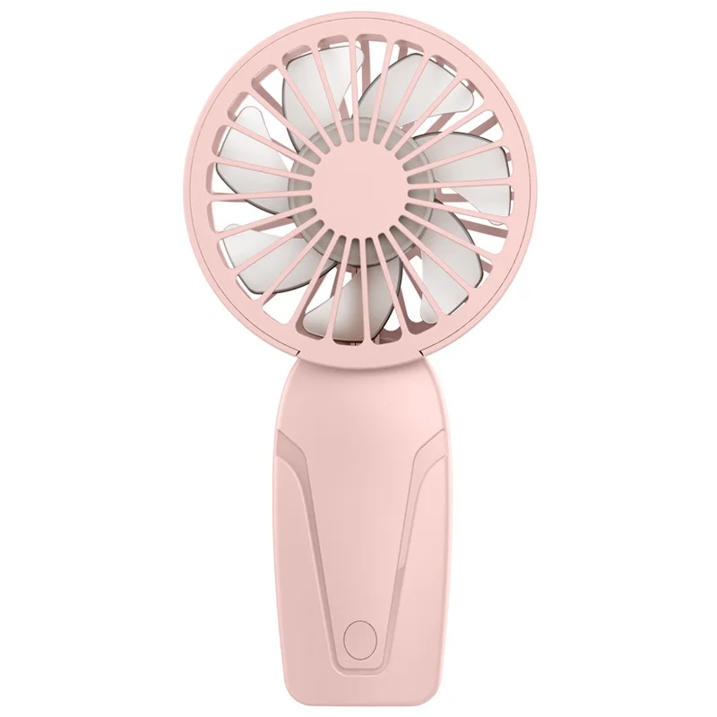 (rosa) Mini Ventilador De Mão, Três Velocidades De Vento, Recarregável Via Usb, Portátil