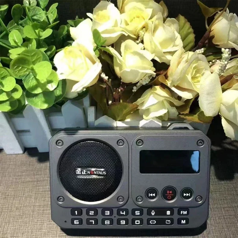 Rádio MDUG com Visor Led, Gravador, Troca Pastas, Cartão Tf, USB (cinza)