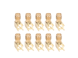 Conjunto de 10 Conectores de Painel Rf de 90 Graus 4 Pinos Base de Antena Placa Pcb Adaptador Coaxial Smakwe Ofc 50ω