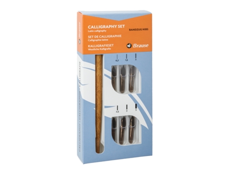 Kit de Caligrafia com Suporte de Aparo e 6 Aparo de Caligrafia BRAUSE