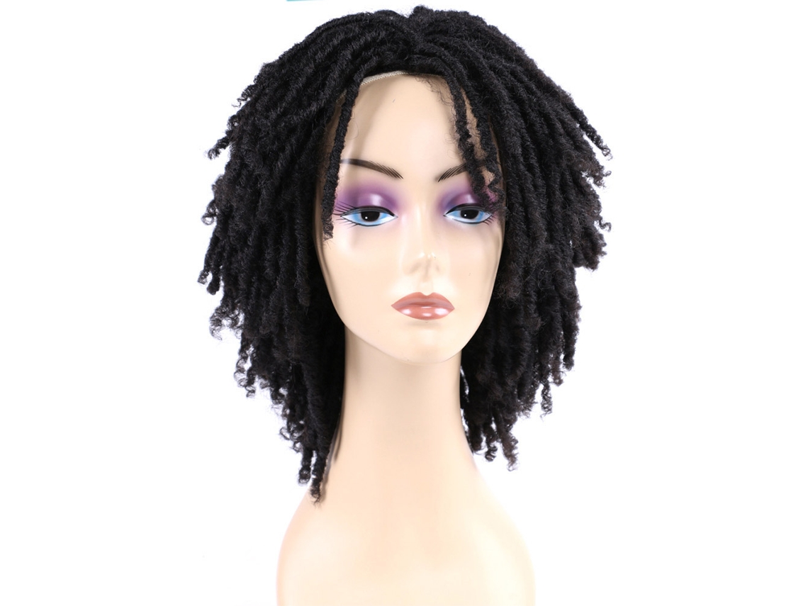 Peruca De Dreadlocks Sintética De 6 Polegadas Para Mulheres Negras Peruca Curta Cacheada Natural Crochet