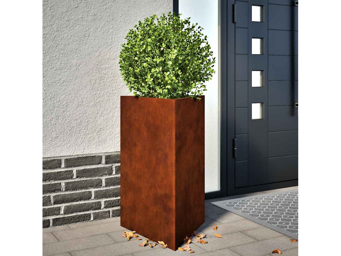Vidaxl Garden Planters 2 Pcs Triangular Aço Resistente Às Intempéries