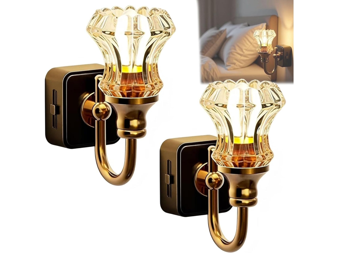 Mini Arandela Luminária Noturna Com Tomada, De Parede Luminárias