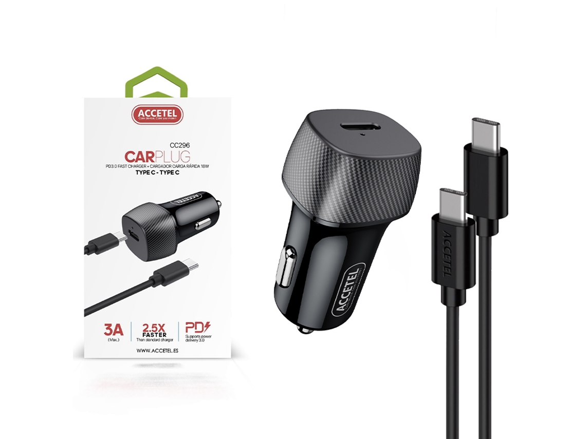 Carregador ACCETEL Redmi Note 11 Pro (USB-C - Preto)