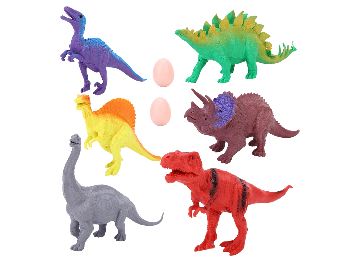 Mali 6 Peças Brinquedo Dinossauros Miniatura Simulação Animal Modelo Educação Infantil 3+