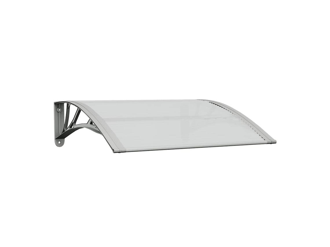 Cobertura de Porta Cinza e Transparente 80x75 Cm Policarbonato | MAISON EXCLUSIVE