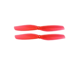 Hélice Gemfan 65mms de 2 Pás com Furo de 1mm/1,5mm, 1,0mm, Transparente e Vermelha , para Drones de Corrida Fpv Toothpick Rc. MDUG (4 Pares)