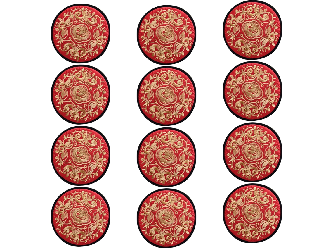 Apoios de Copo de Tecido Bordado para Bebidas com Design Floral Étnico Vintage NEVEANCE