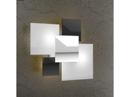 Candeeiro de Teto Moderno 1088/45-Ne Vidro Branco e Preto 4Xg9 TOP-LIGHT