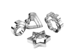 Conjunto De 12 Moldes De Biscoito Inox 304, Moldes De Formas Variadas Para Bolo, Massa, Fondant E Baking