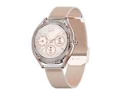 Smartwatch feminino com tela sensível ao toque AMOLED de 1,28" e chamadas para celulares Android e iOS. Smartwatch brilhante para mulheres. Bestvite.