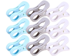 Iplusmile Conjunto De 9-prendedores Roupa Portáteis E Resistentes Ao Vento Em Pp, Leves E Duráveis Para Lenços Chapéus