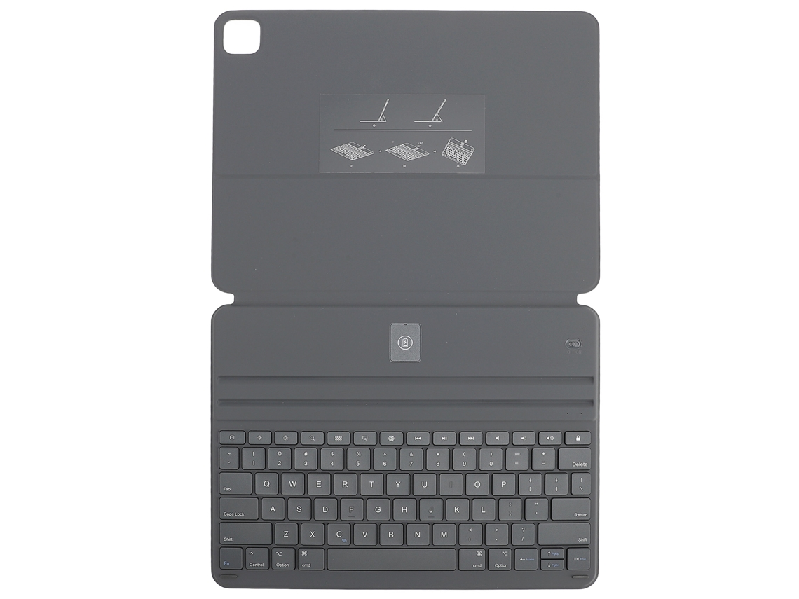 Capa Com Teclado (bluetooth Sem Fio, Suporte De Ângulos Múltiplos) Para Ipad Pro 12.9 (2018/2020/2021/202...