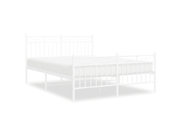 Estrutura de Cama com Cabeceira e Pés Metal Branco MAISON EXCLUSIVE 140x200 cm